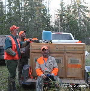 Grouse hunting with friends in the Northwoods.